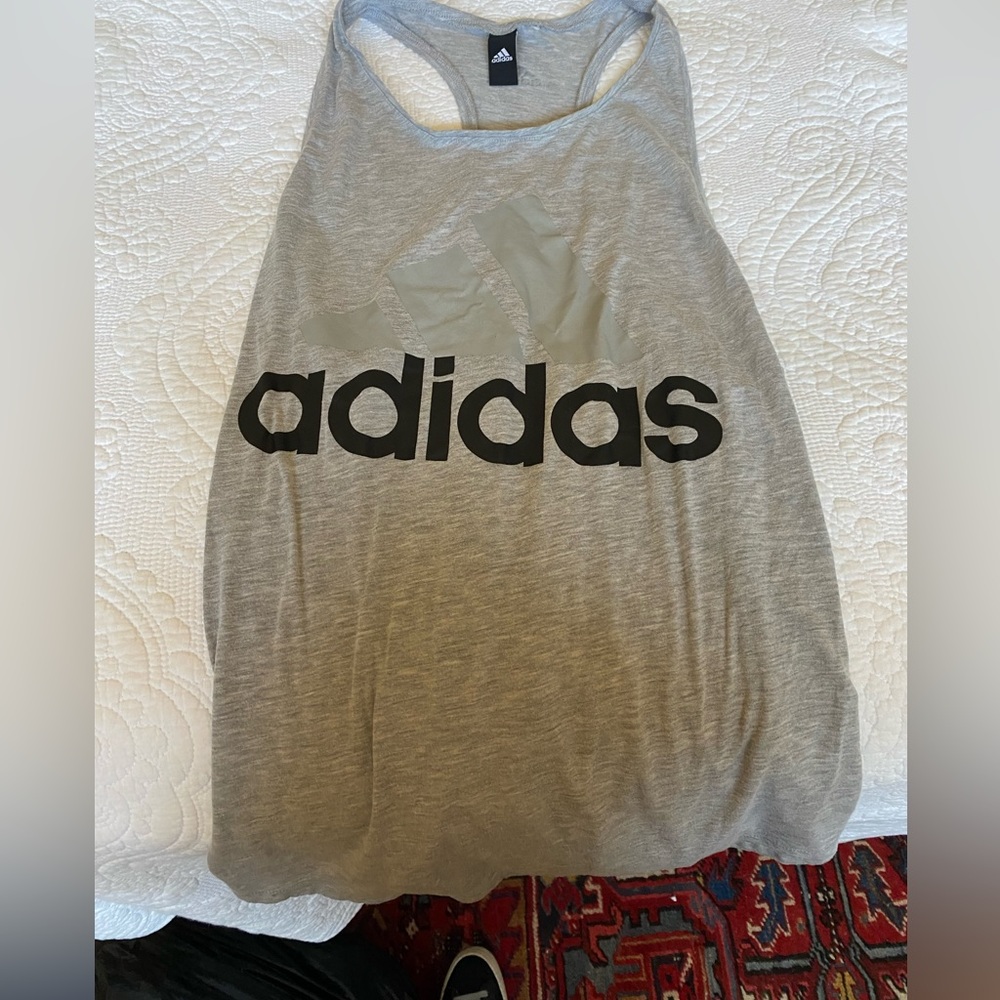 Adidas grey razorback tank top